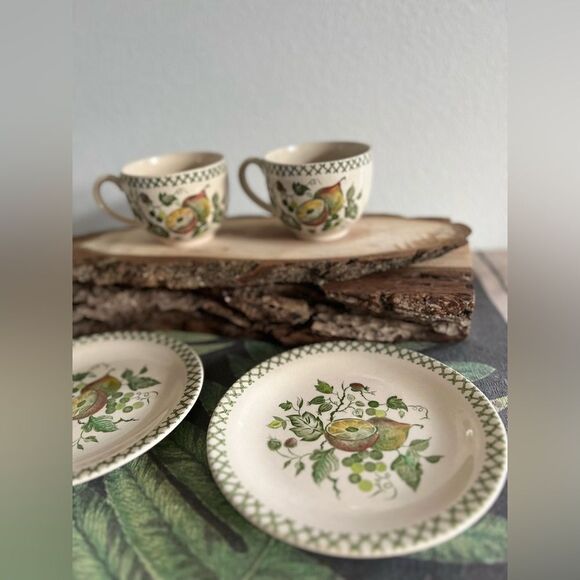 Johnson Brothers ARBOR OLD GRANITE Cup & Saucer Sets Set Of 2 - Picture 7 of 7